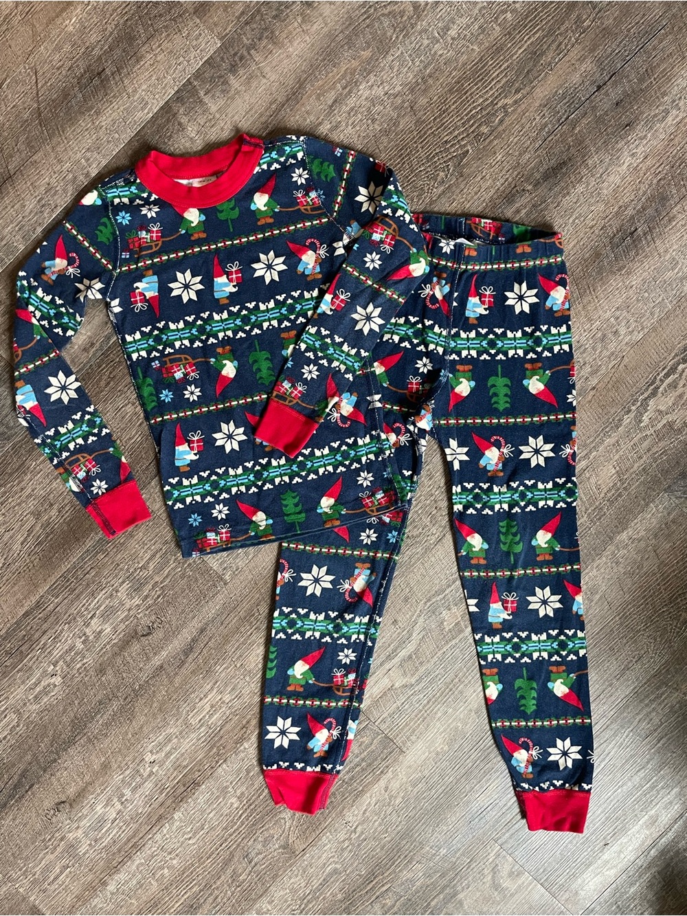 Hanna Andersson holiday gnome pj set organic cotton